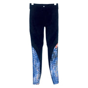 KORAL Frame Legging Snake Mesh in Blue Size XS