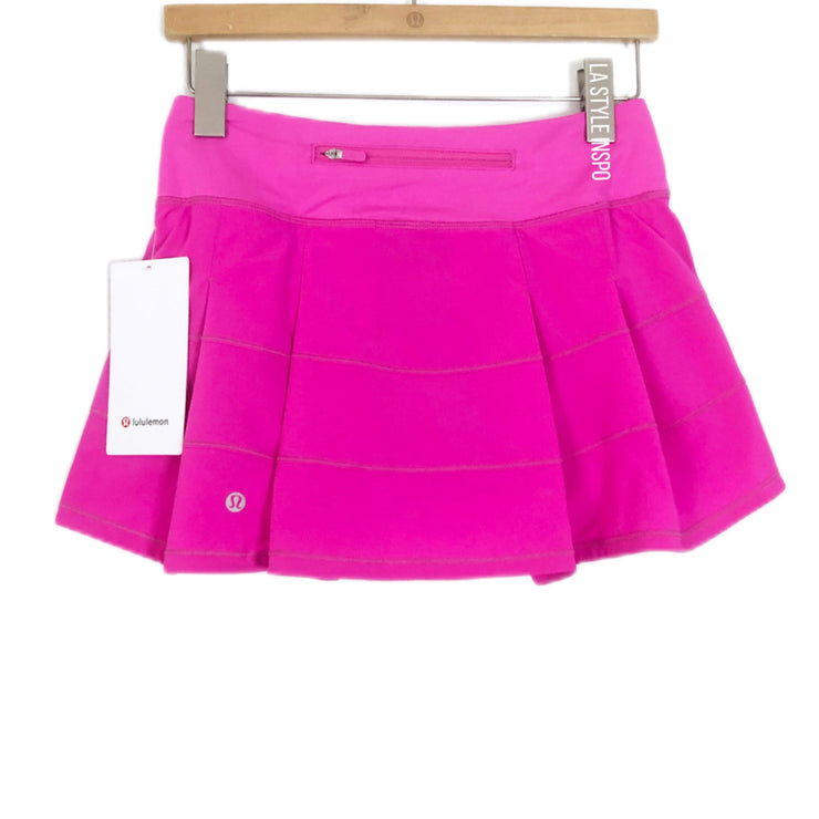 NEW Lululemon Skirt Pace Rival Pow Pink Skirt Size 4