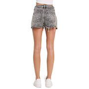 Jelly Jeans Black Washed Fray Hem Shorts Jean Shorts Size S, M, L, XL