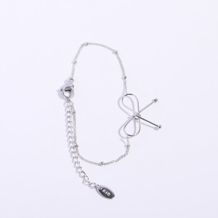 All-match Bowknot Collarbone Necklace Bracelet Jewelry Women&