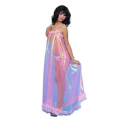 Glossy Unicorn Goddesses Fantasy Maxi Dress Sling Lace Sheer Bright Size S, M, L, XL