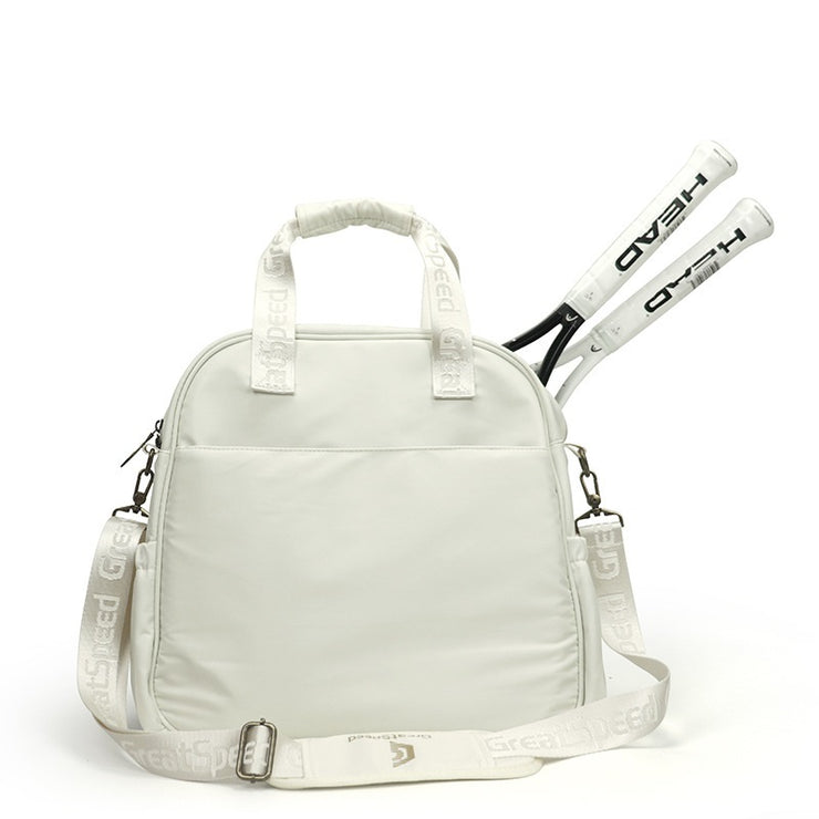 Tennis Sports Bag 2 PACK Men And Women Adult Couple in Color White Style Bag / Backpack