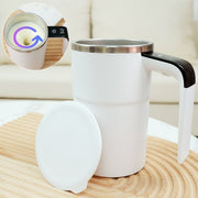 Temperature Controlled, Self Heating Coffee Mug White Electric USB Rechargeable Waterproof Stainless Steel 12.8 oz