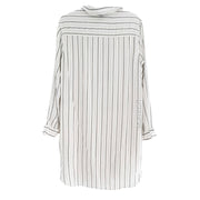 James Perse Long Sleeved Button-Up Shirtdress White Cotton Size 3