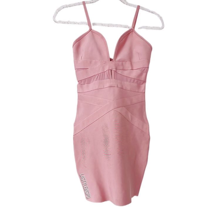 By The Way Bodycon Dress Bandage Pink Size XXS