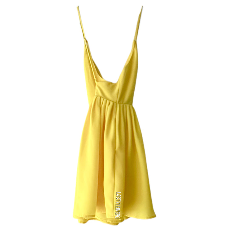 NBD Suki Spring Summer Mini Dress in Yellow Size Small
