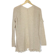 Moon & Meadow Cashmere Cardigan Beige Nude Tan Size Small