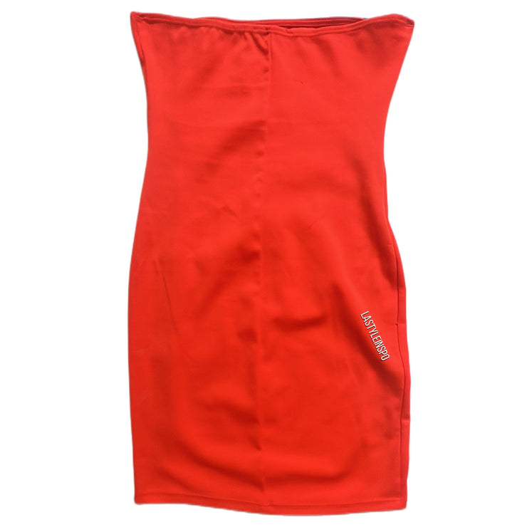 Sporty Tube Super Dress Red Size Small