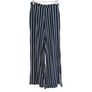 Reformation Womens Casual Pants Stripped Wide Leg White Blue Size 0