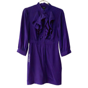 Club Monaco Silk Dress Long Sleeved Purple Size 0