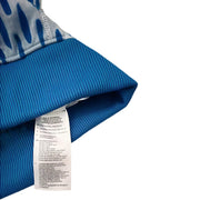 Adidas Women Sports Windbreaker Plastic Blue Print Size Large
