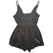 Audrey 3 + 1 Black Gold Dazzled Dress Size Large