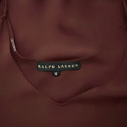 Ralph Lauren Silk Blouse Chocolate Brown Size S/M
