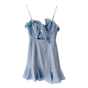 Saints + Secrets Boho Dress Blue Tie Bow Light Blue Size Small