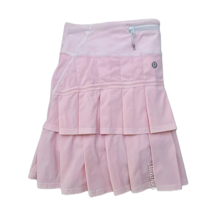 NWOT Lululemon Run Pace Setter Skirt Skort Purple Ruffle Tennis Golf Size 6  TAL