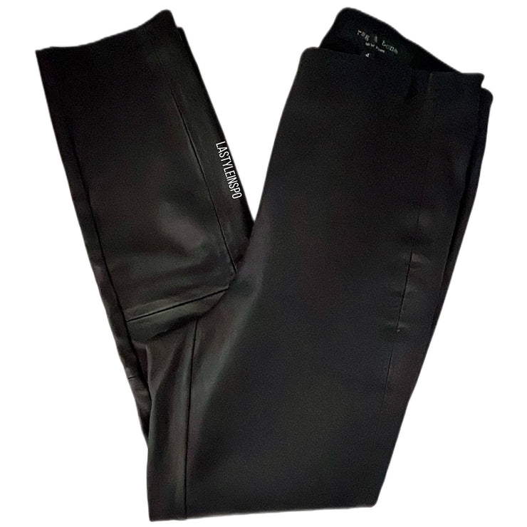 Rag & Bone Simone Leather Casual Pants Black Size Small