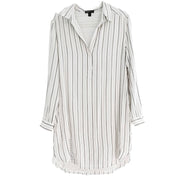 James Perse Long Sleeved Button-Up Shirtdress White Cotton Size 3