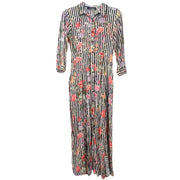 ZARA Floral Midi Dress Buttoned 3/4 Sleeves Size S