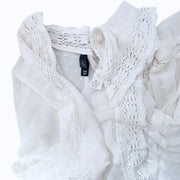 ALYA Swim Coverup Boho Lace Floral White Size S/M