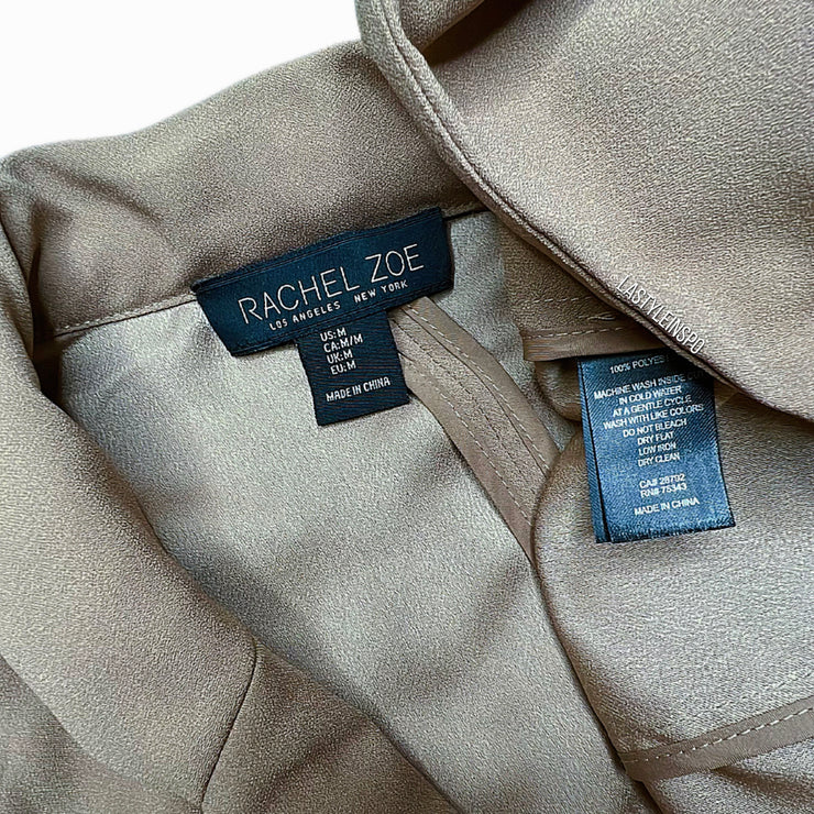 Rachel Zoe Contemporary Open Womens Blazer Brown Tan Size Medium