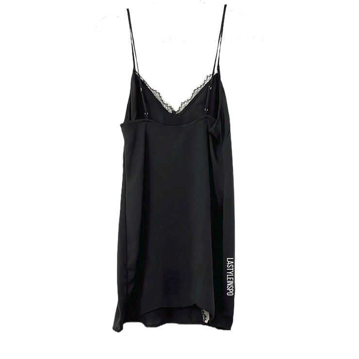 UO Out From Under Satin Laced Slip Black Size XS