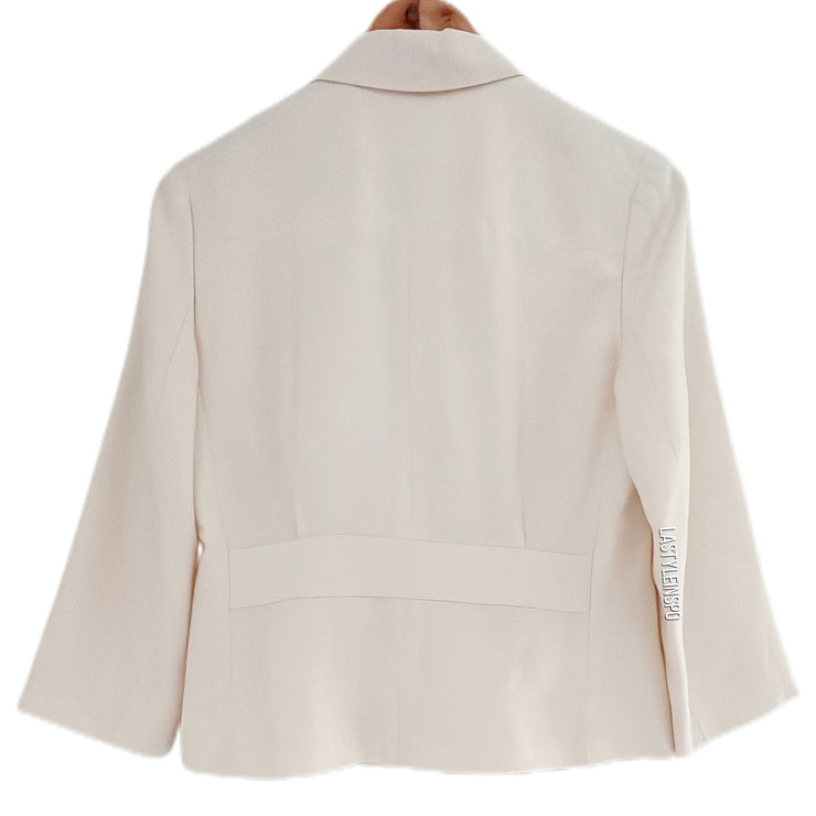 Ralph Lauren White Womens Blazer Silk 100% Size 6