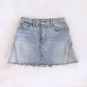 GRLFRND Eva Denim Skirt As Seen On Bella Hadid Size 25