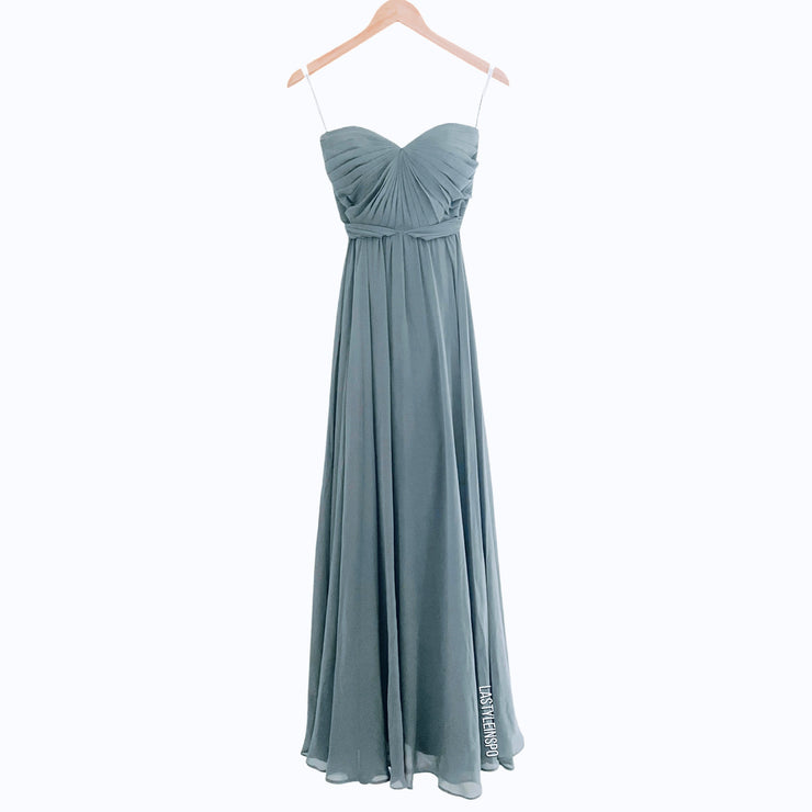 Jenny Yoo Annabelle Convertible Blue Mayan Maxi Dress Size 0