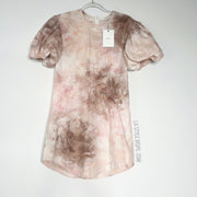 NEW ALC Puffed Sleeved Dress Pink Tie Dye As Seen On TV S