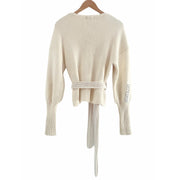 MAJORELLE Sweater Bow Creamy White Size Large