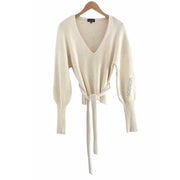 MAJORELLE Sweater Bow Creamy White Size Large