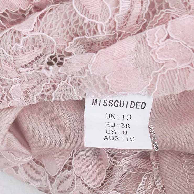 Missguided Lace Nude Pink Dress Size 6 💕